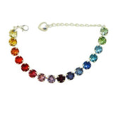 Handmade Swarovski Crystal Necklace Bracelet Earring Set Rainbow - ILoveThatGift