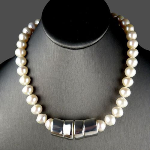 Simon Sebbag Sterling Silver Pearl Beads Magnetic Clasp Necklace 18.5 inches NB630PP - ILoveThatGift