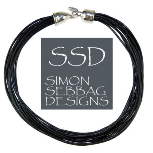 Simon Sebbag Leather Necklace Black 17" Add Sterling Silver Slide - ILoveThatGift