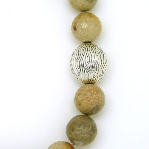 Simon Sebbag Faceted Fossil Chunky Nugget Necklace Sterling Silver 925  NB796RFFC19 - ILoveThatGift