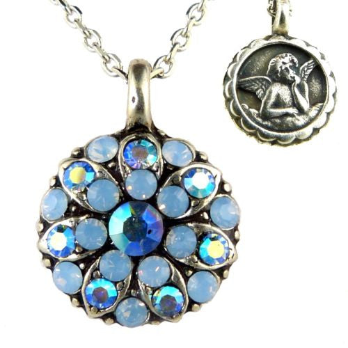 Mariana Guardian Angel Crystal Pendant Necklace 1343 Crystal Meridian Blue Opal - ILoveThatGift