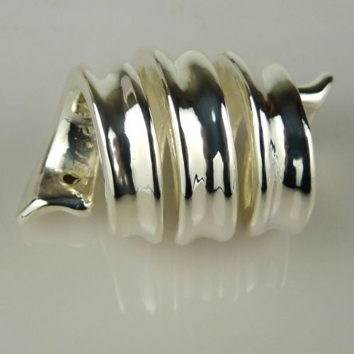 Simon Sebbag Ribbon Swirl Sterling Silver Slide Bead 270 for Leather Necklace - ILoveThatGift
