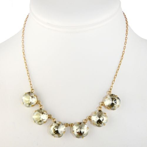 La Vie Parisienne Gold Shade Crystal Faceted Necklace 1257G Popesco - ILoveThatGift