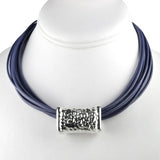 Simon Sebbag Hammered Squared Sterling Silver Slide Bead 209 for Leather Necklace - ILoveThatGift