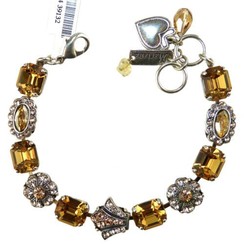 Mariana Handmade Swarovski Crystal Gold Bracelet Topaz Clear 4014 39132 - ILoveThatGift