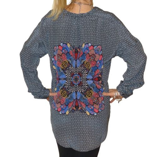 Tolani Heidi Blouse Tunic  Silk Fashion Apparel S M L - ILoveThatGift