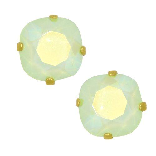 La Vie Parisienne Popesco Swarovski Gold Stud Earrings Mint Green 6556PG LIMITED EDITION - ILoveThatGift