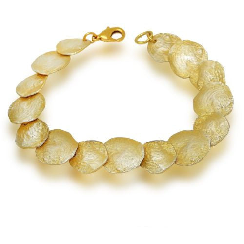 Petite La Mer 24 kt Gold Contour Sea Shell Bracelet by Michael Michaud - ILoveThatGift