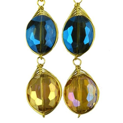 Chunky Crystal Earrings on Gold Wire - Citrine Ruby Amethyst Margot by Elly Pres - ILoveThatGift