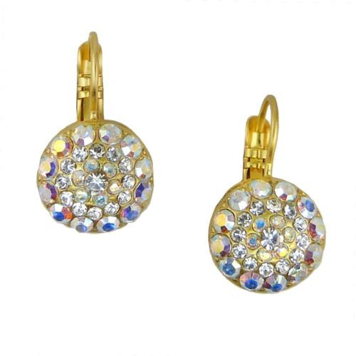 Mariana Handmade Swarovski Crystal Earrings 1141 001AB Clear Rainbow Gold - ILoveThatGift