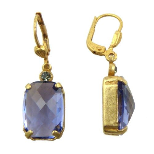 La Vie Parisienne Earrings Swarovski Crystal Dangle Popesco 6560G Tanzanite Purp - ILoveThatGift