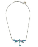 Anne Koplik Turquoise Lavender Enamel Swarovski Crystal Dragonfly Necklace NS787 - ILoveThatGift