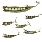 Peas in a Pod Michael Michaud Pin Brooch Seven Peas - ILoveThatGift