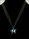 Kristine Palm Beach Swarovski Blue Crystal AB Star Necklace - ILoveThatGift