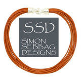 Simon Sebbag Leather Necklace Tangerine Orange 17" Add Sterling Silver Slide - ILoveThatGift