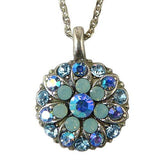 Mariana Guardian Angel Crystal Pendant Silver Necklace 26770 Opal Blue - ILoveThatGift