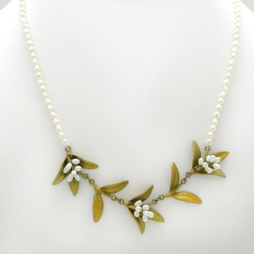 Flowering Myrtle 16" Adjustable Pearl Necklace by Michael Michaud - ILoveThatGift