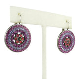 Mariana Handmade Swarovski Crystal Earrings Roundel Design 1078/1 1027 Fuchsia Hyacinth - ILoveThatGift