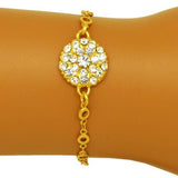 Mariana Swarovski Crystal Guardian Angel Charm Gold Bracelet 4212/2 001001 Clear - ILoveThatGift