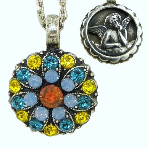Mariana Guardian Angel Crystal Pendant Necklace 3311 Citrine Indicolate Topaz Ch - ILoveThatGift