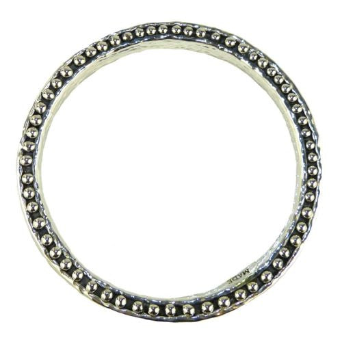 Simon Sebbag Hammered Beaded Sterling Silver 925 Bracelet B1306 SS Bangle - ILoveThatGift