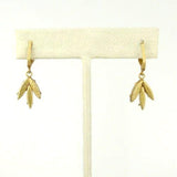 La Vie Parisienne Gold Leaf Triple Crystal Swarovski Earrings 4905G Catherine Popesco - ILoveThatGift
