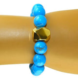 Simon Sebbag Turquoise Bracelet 24K Gold over Sterling Silver Center Bead B107GTQH - ILoveThatGift