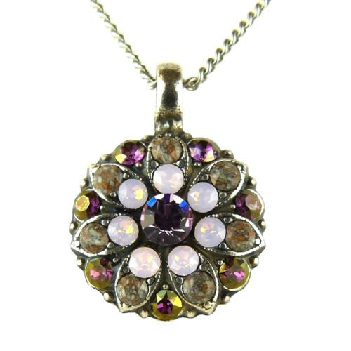 Mariana Guardian Angel Crystal Pendant Necklace 5212 1022 Violet Opal Gray Rose - ILoveThatGift