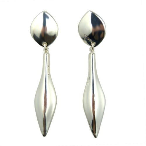Simon Sebbag Sterling Silver Smooth Long Leaf Post Earrings E2785 - ILoveThatGift