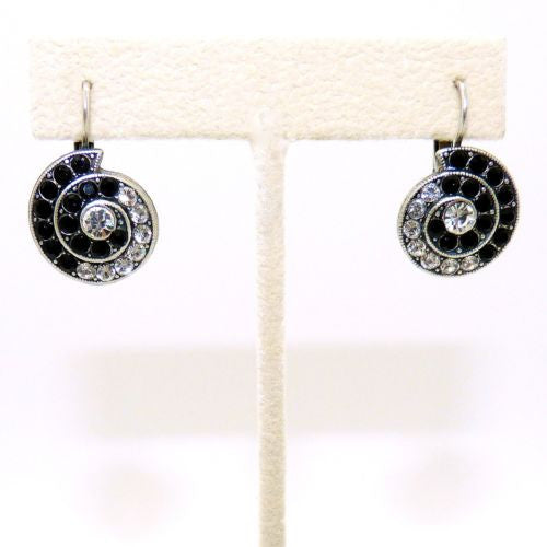 Mariana Handmade Swarovski Crystal Earrings 1079 280-1 Black Clear Shell - ILoveThatGift
