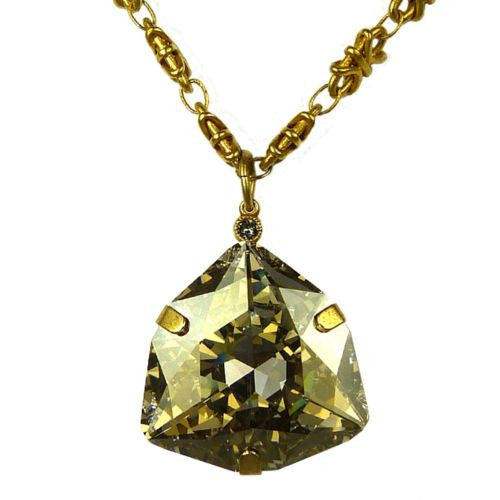 La Vie Parisienne Gold Convertible Triangle Crystal Necklace 1452G Popesco - ILoveThatGift
