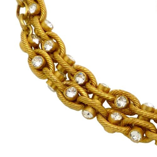 La Vie Parisienne Gold Convertible Clear Crystal Chain Necklace 1199G Popesco - ILoveThatGift