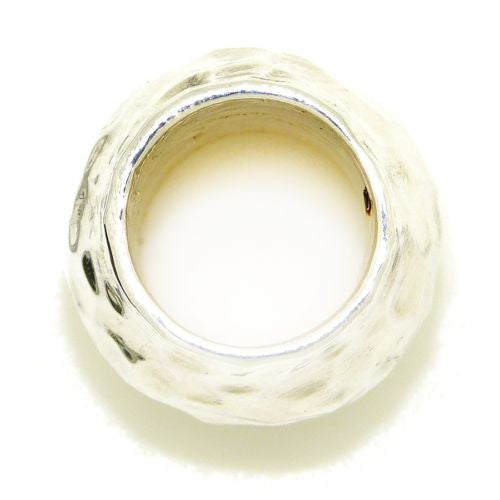 Simon Sebbag Sterling Silver 925 Hammered Slide Bead 316 for Leather Necklace - ILoveThatGift