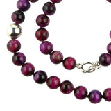 Simon Sebbag Sterling Silver Pink Tigers Eye Beads Toggle Clasp Necklace 24 inch NB101PTE24 - ILoveThatGift