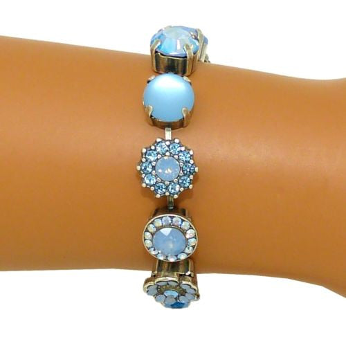 Mariana Handmade Swarovski Silver Bracelet 4084 1343 Crystal Meridian Blue Opal - ILoveThatGift