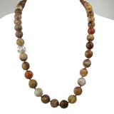 Simon Sebbag Sterling Silver Petrified Wood Beads Toggle Clasp Necklace 24 " NB106FPW24 - ILoveThatGift