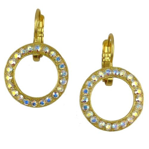 Mariana Handmade Swarovski Crystal Circle Gold Earrings 1427 001AB - ILoveThatGift