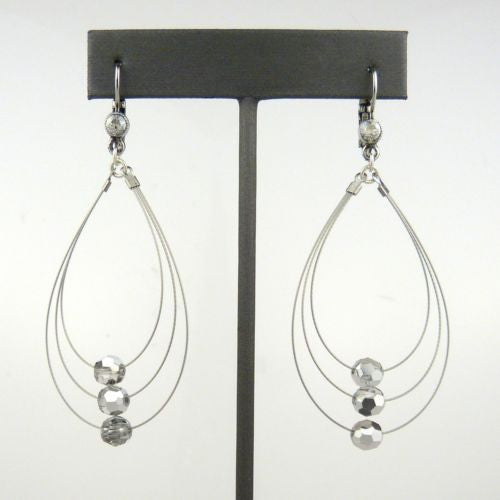 Seasonal Whispers Earrings Hematite Silver Swarovski Crystals 2892 - ILoveThatGift