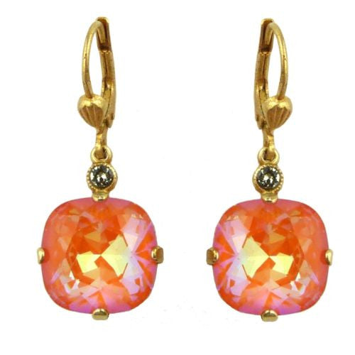 La Vie Parisienne Earrings Swarovski Crystal Popesco 6556G Tangerine - ILoveThatGift