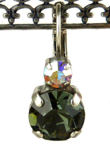 Mariana Handmade Swarovski Crystal Large Round Earrings 1037 3701 Rainbow AB Gra - ILoveThatGift