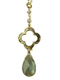 Labradorite Clover Earrings by Athena Designs Gold Filled - ILoveThatGift