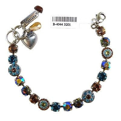 Mariana Handmade Swarovski Bracelet 4044 3201 Blue Amber Reflective Rainbow AB - ILoveThatGift