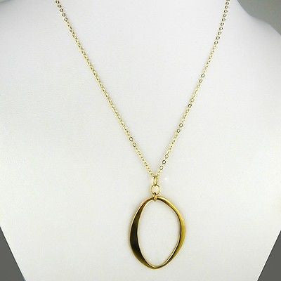 Abstract Oval Gold Fill Necklace by Athena Designs - ILoveThatGift