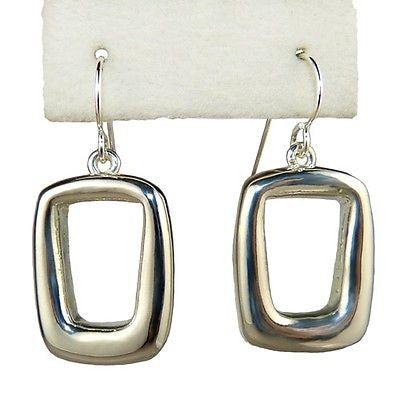 Simon Sebbag Sterling Silver Open Rectangular Earrings E234 - ILoveThatGift