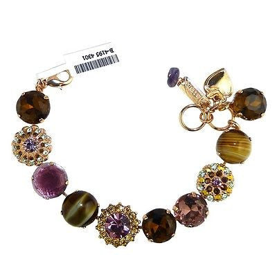 Mariana Handmade Swarovski Crystal Earrings 1190 1013 Rose Gold Mocca Topaz - ILoveThatGift
