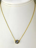 6M Round Crystal Necklace Sterling Silver or Yellow Gold or Rose Gold Athena Des - ILoveThatGift