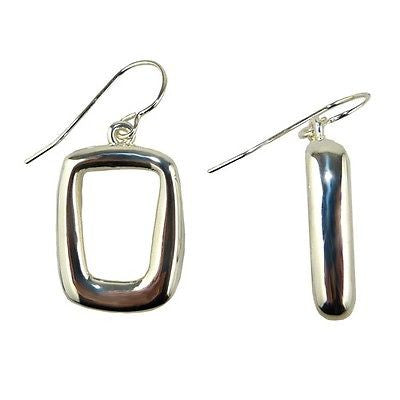 Simon Sebbag Sterling Silver Open Rectangular Earrings E234 - ILoveThatGift