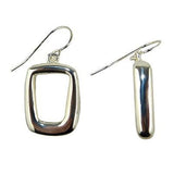 Simon Sebbag Sterling Silver Open Rectangular Earrings E234 - ILoveThatGift