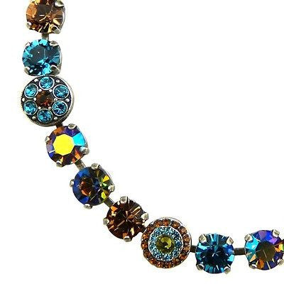Mariana Handmade Swarovski Bracelet 4044 3201 Blue Amber Reflective Rainbow AB - ILoveThatGift