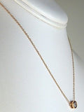 6M Round Crystal Necklace Sterling Silver or Yellow Gold or Rose Gold Athena Des - ILoveThatGift